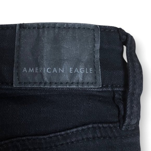 American Eagle Black Next Level Stretch Distressed Skinny Jeans - Picture 9 of 10
